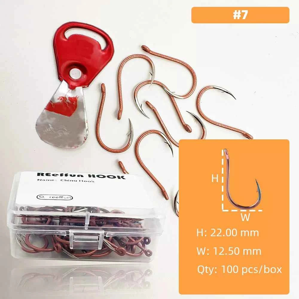 Shrimp Pink Fish Hooks – High Carbon Steel Bionic Hooks for Inshore & Offshore Fishing (#3–#12)