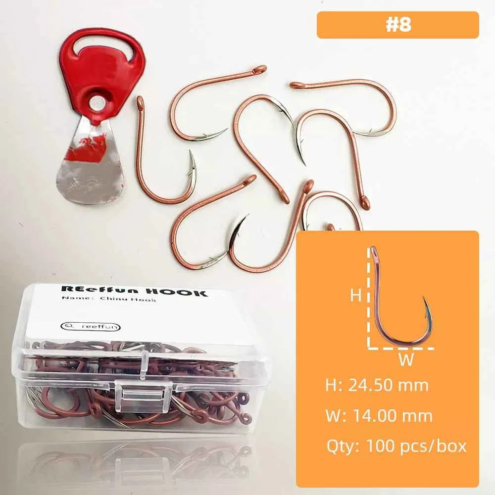 Shrimp Pink Fish Hooks – High Carbon Steel Bionic Hooks for Inshore & Offshore Fishing (#3–#12)