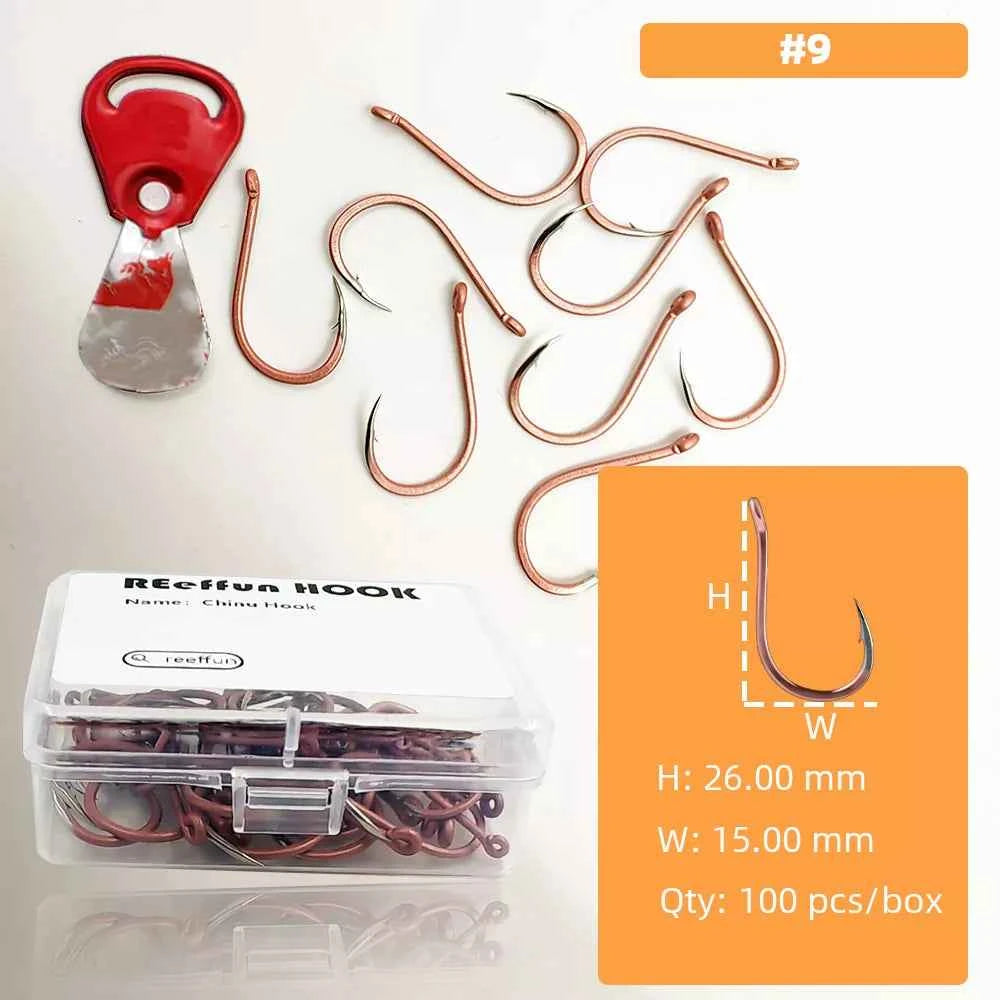 Shrimp Pink Fish Hooks – High Carbon Steel Bionic Hooks for Inshore & Offshore Fishing (#3–#12)