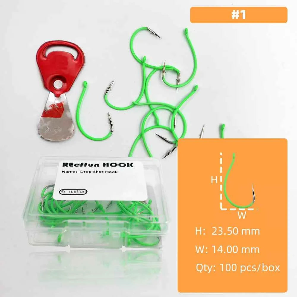 Glow-in-the-Dark Wide Gap Fishing Hooks for Drop Hook Fishing – High Carbon Steel Bionic J Hooks