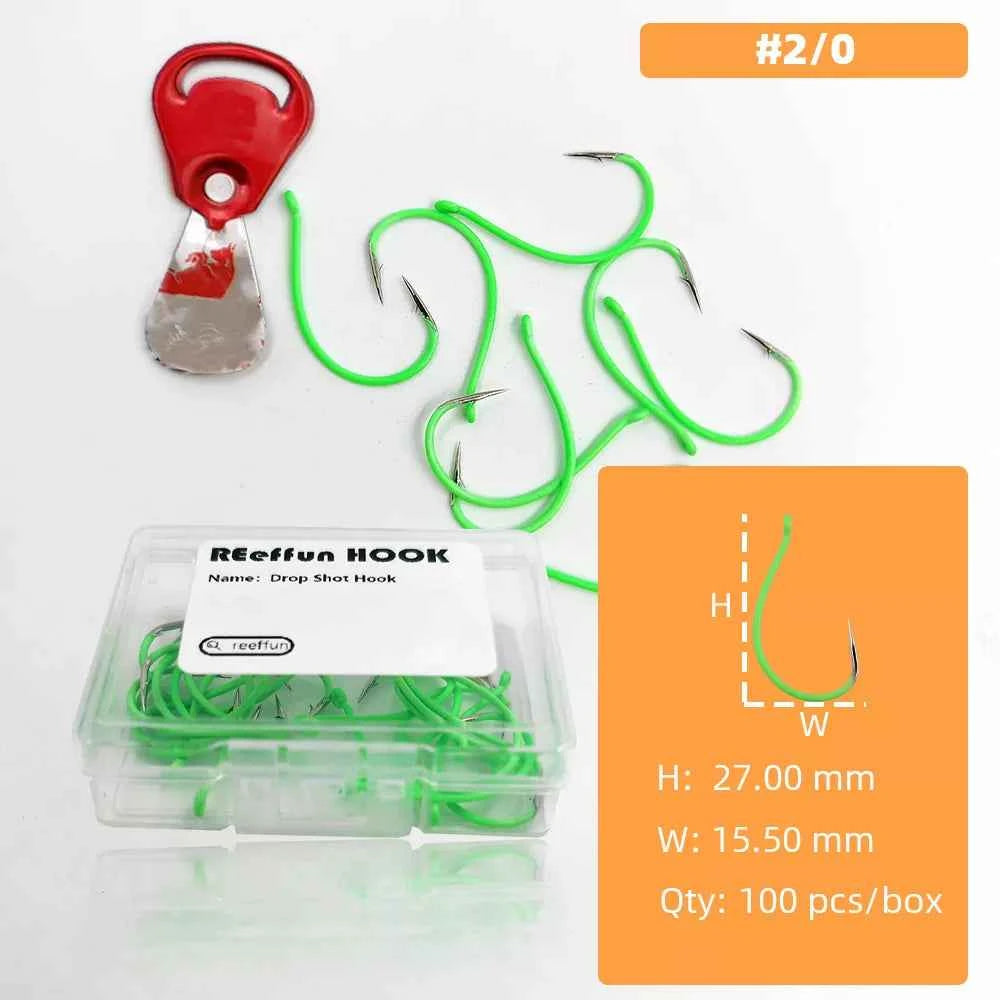 Glow-in-the-Dark Wide Gap Fishing Hooks for Drop Hook Fishing – High Carbon Steel Bionic J Hooks