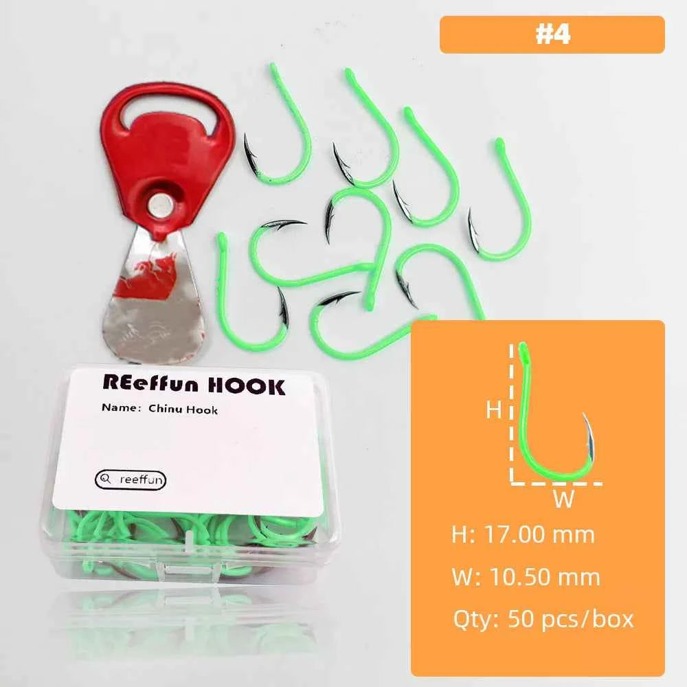 Glow-in-the-Dark Fishing Hooks - High Carbon Steel Sharp Deep Water Hooks (#3–#12)