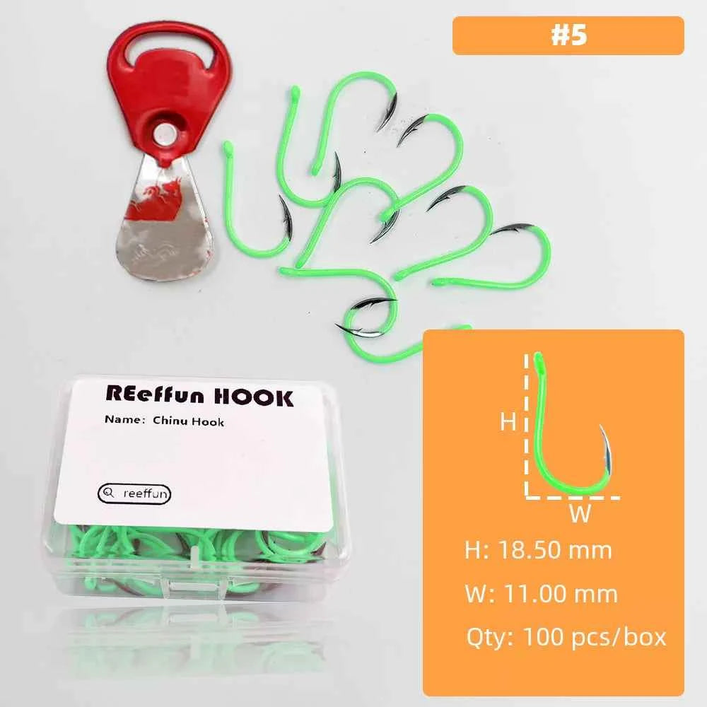 Glow-in-the-Dark Fishing Hooks - High Carbon Steel Sharp Deep Water Hooks (#3–#12)