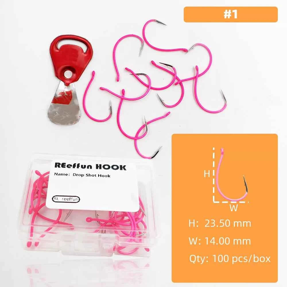 Glow-in-the-Dark Wide Gap Fishing Hooks for Drop Hook Fishing – High Carbon Steel Bionic J Hooks