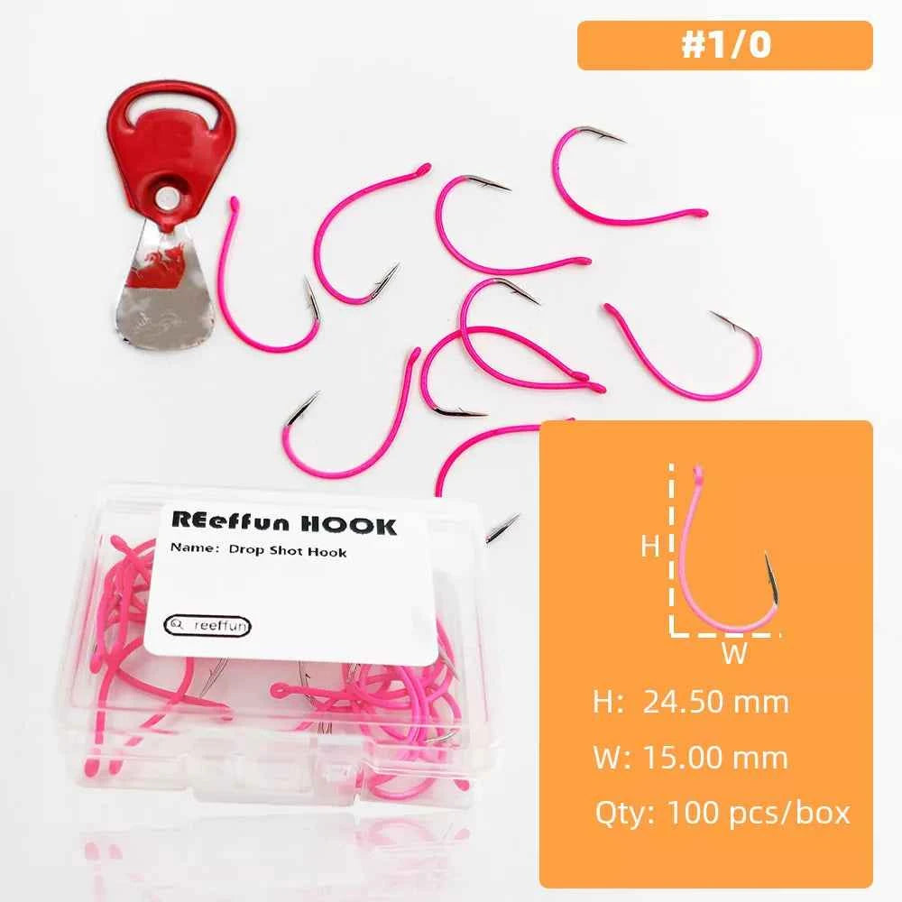 Glow-in-the-Dark Wide Gap Fishing Hooks for Drop Hook Fishing – High Carbon Steel Bionic J Hooks