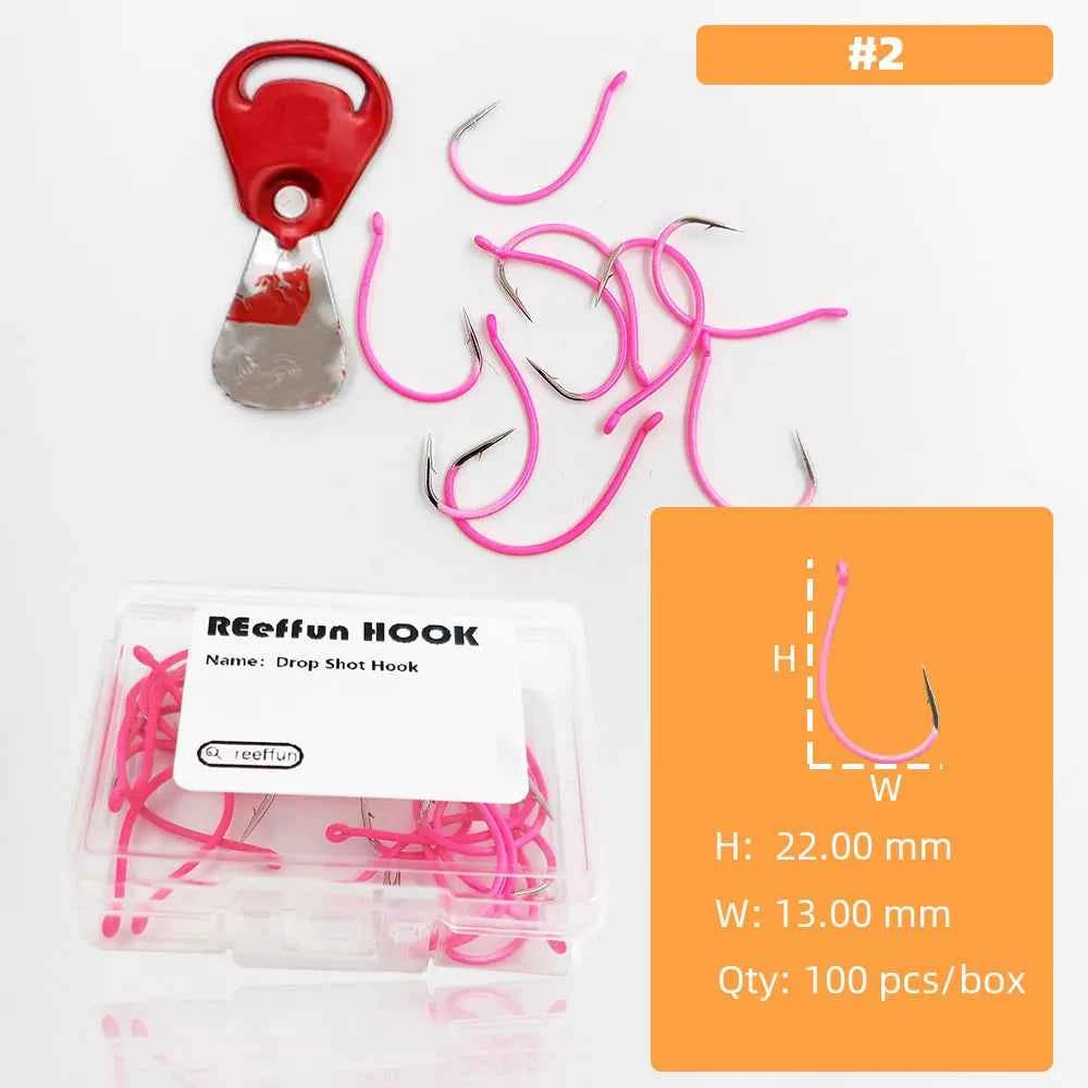 Glow-in-the-Dark Wide Gap Fishing Hooks for Drop Hook Fishing – High Carbon Steel Bionic J Hooks