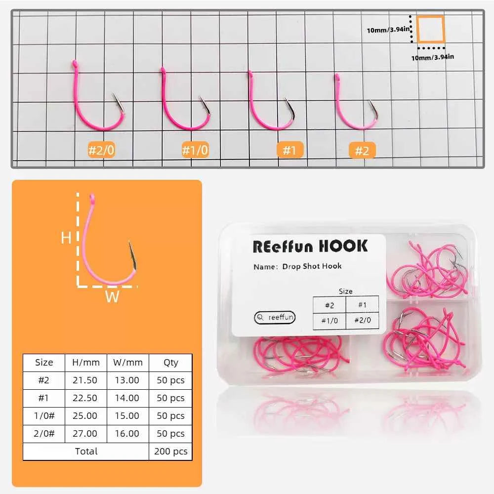 Glow-in-the-Dark Wide Gap Fishing Hooks for Drop Hook Fishing – High Carbon Steel Bionic J Hooks
