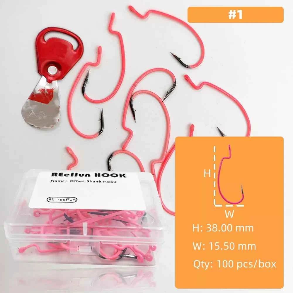 Glow-in-the-Dark Fishing Lure Hooks – Offset Worm Hook for Bass & Catfish with Soft Bait