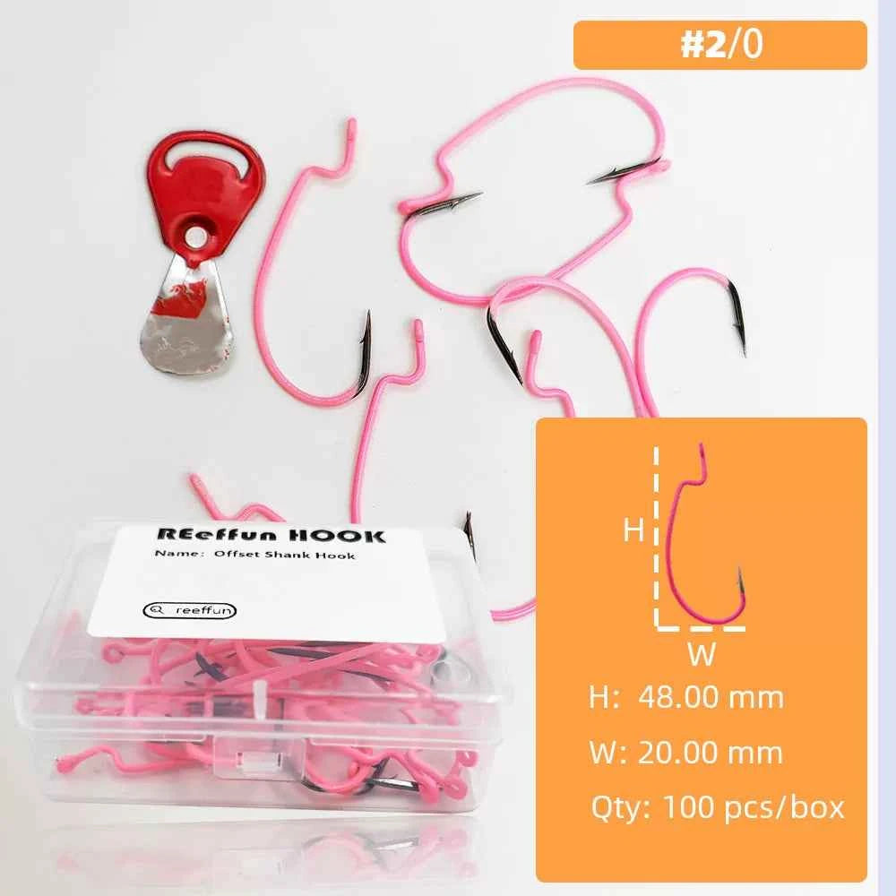 Glow-in-the-Dark Fishing Lure Hooks – Offset Worm Hook for Bass & Catfish with Soft Bait