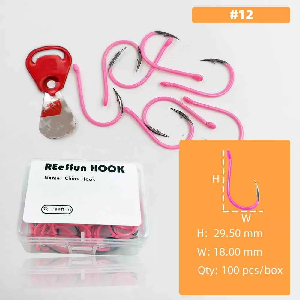 Glow-in-the-Dark Fishing Hooks - High Carbon Steel Sharp Deep Water Hooks (#3–#12)