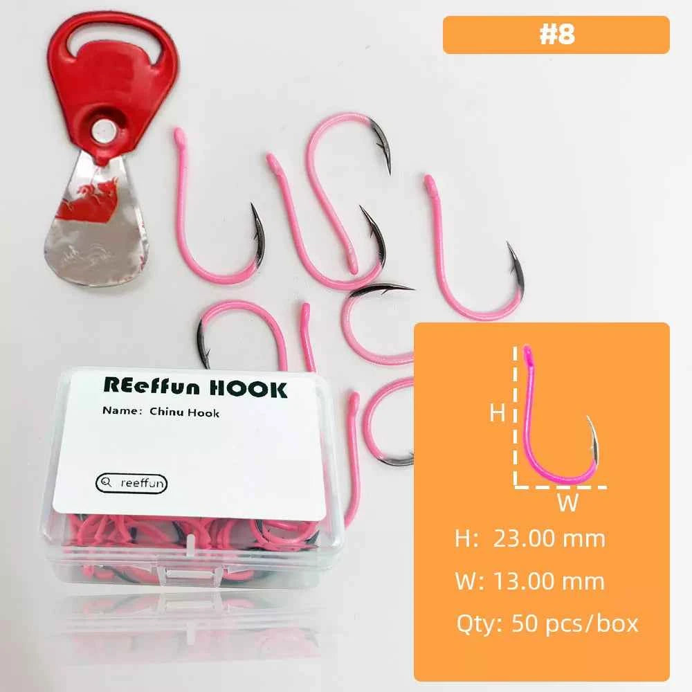 Glow-in-the-Dark Fishing Hooks - High Carbon Steel Sharp Deep Water Hooks (#3–#12)