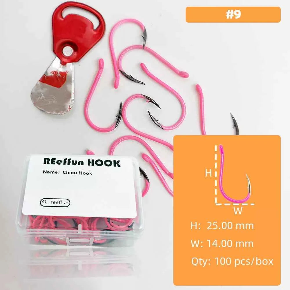Glow-in-the-Dark Fishing Hooks - High Carbon Steel Sharp Deep Water Hooks (#3–#12)