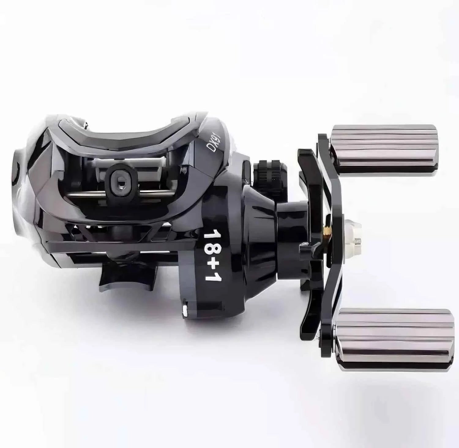 Dual Brake Baitcast Reel - Salt Water Fishing Reel with Anti-Backlash, Lightweight Metal Body for Fresh & Saltwater Angling