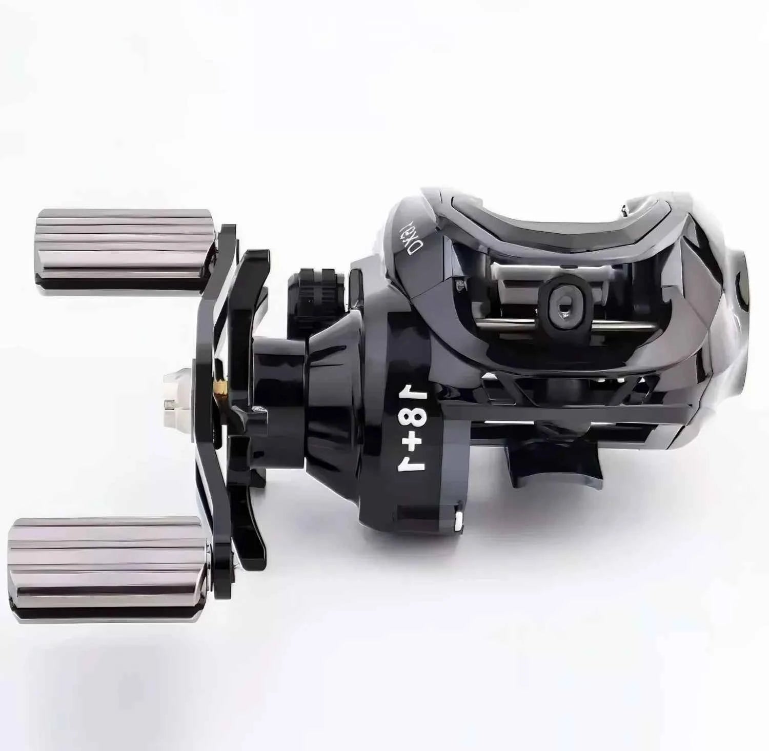 Dual Brake Baitcast Reel - Salt Water Fishing Reel with Anti-Backlash, Lightweight Metal Body for Fresh & Saltwater Angling