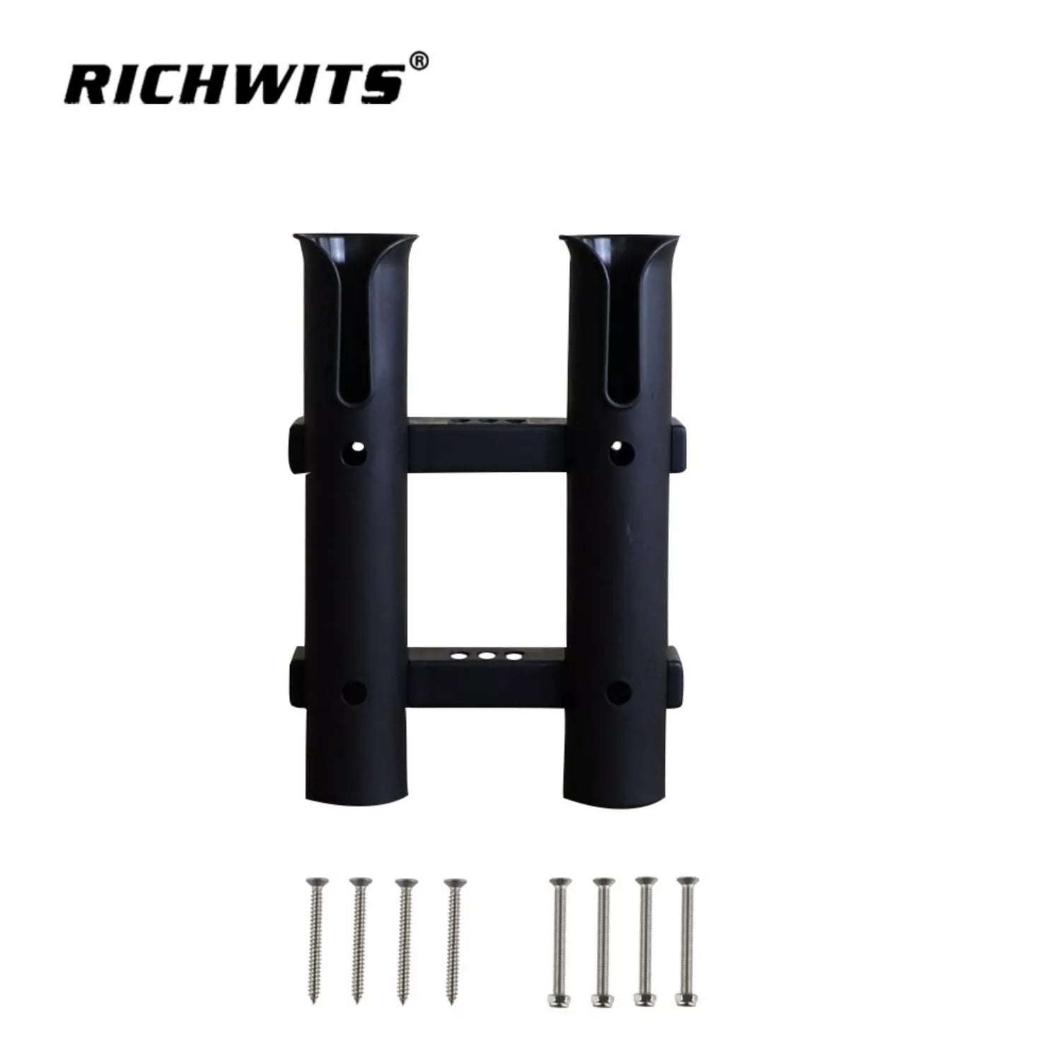 Detachable Dual-Tube Plastic Fishing Rod Holder - Suitable for Truck Bed & Boat Fishing