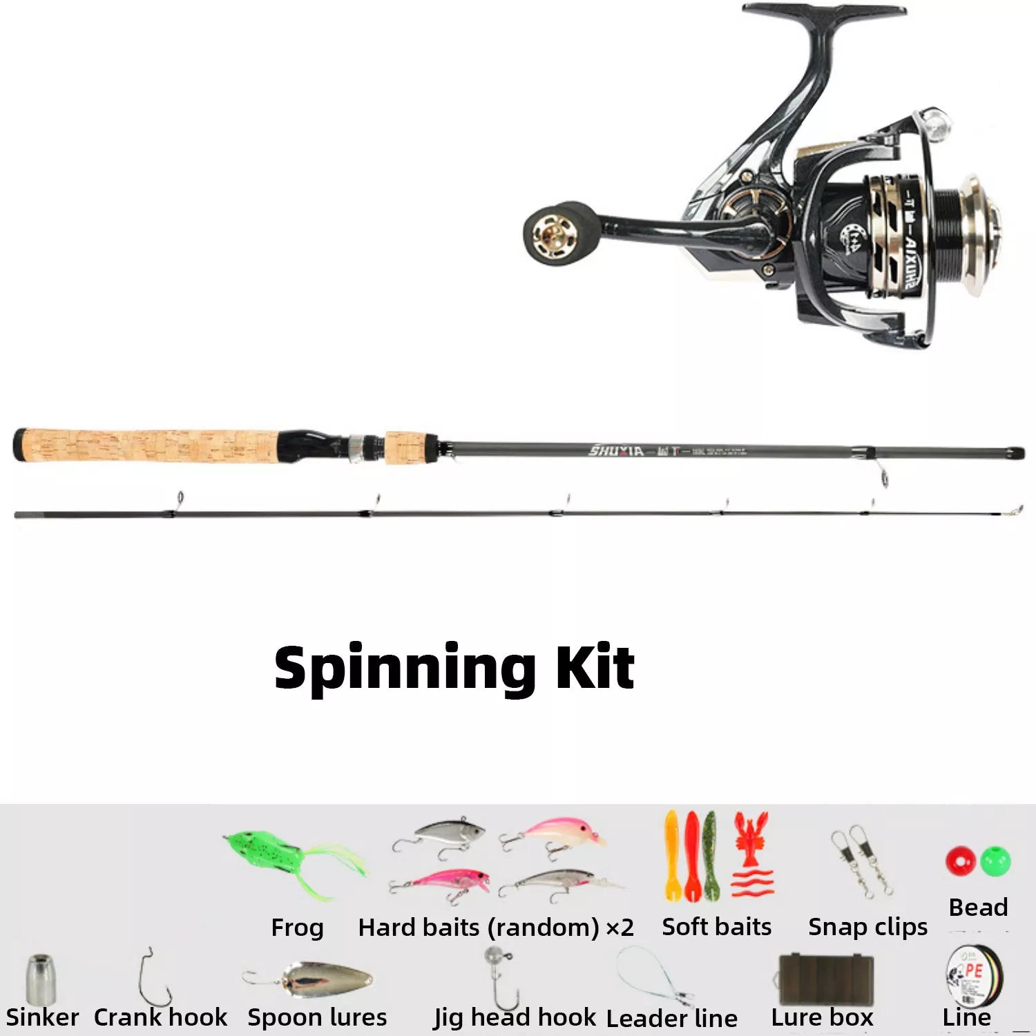 Versatile ML Medium-Fast Fishing Rod and Reel Combos Kit for Beginners – Ideal Catfish, Bass & Pike Gear