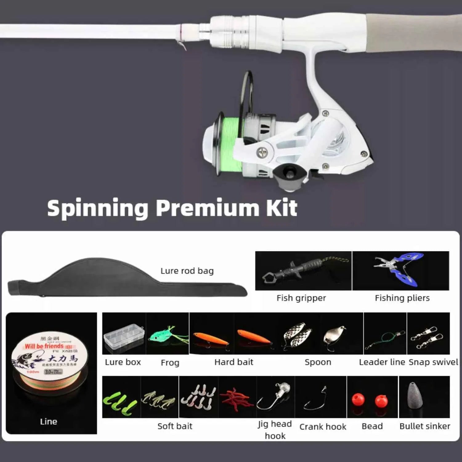 All-in-One Fishing Rod and Reel Combo – Carbon Fiber Surf, Spinning & Baitcasting Options