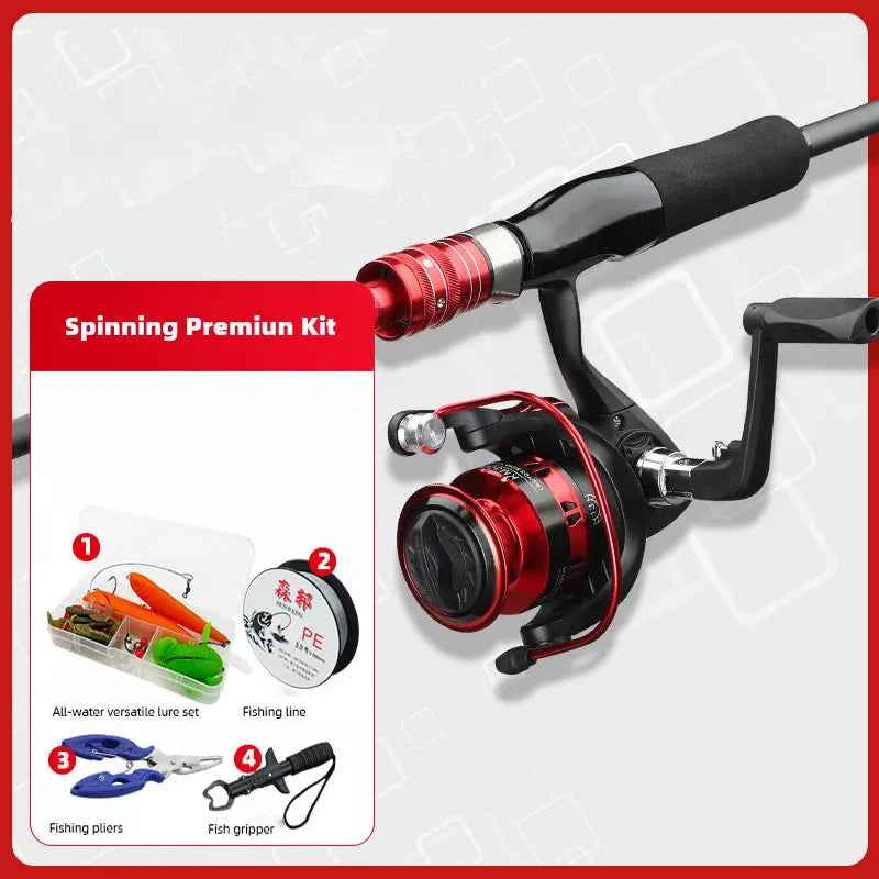 Carbon Fiber Fishing Rods Reels Combos - Spinning Rod Reel Combo & Rod & Reel Combo Baitcaster for Freshwater & Saltwater Angling