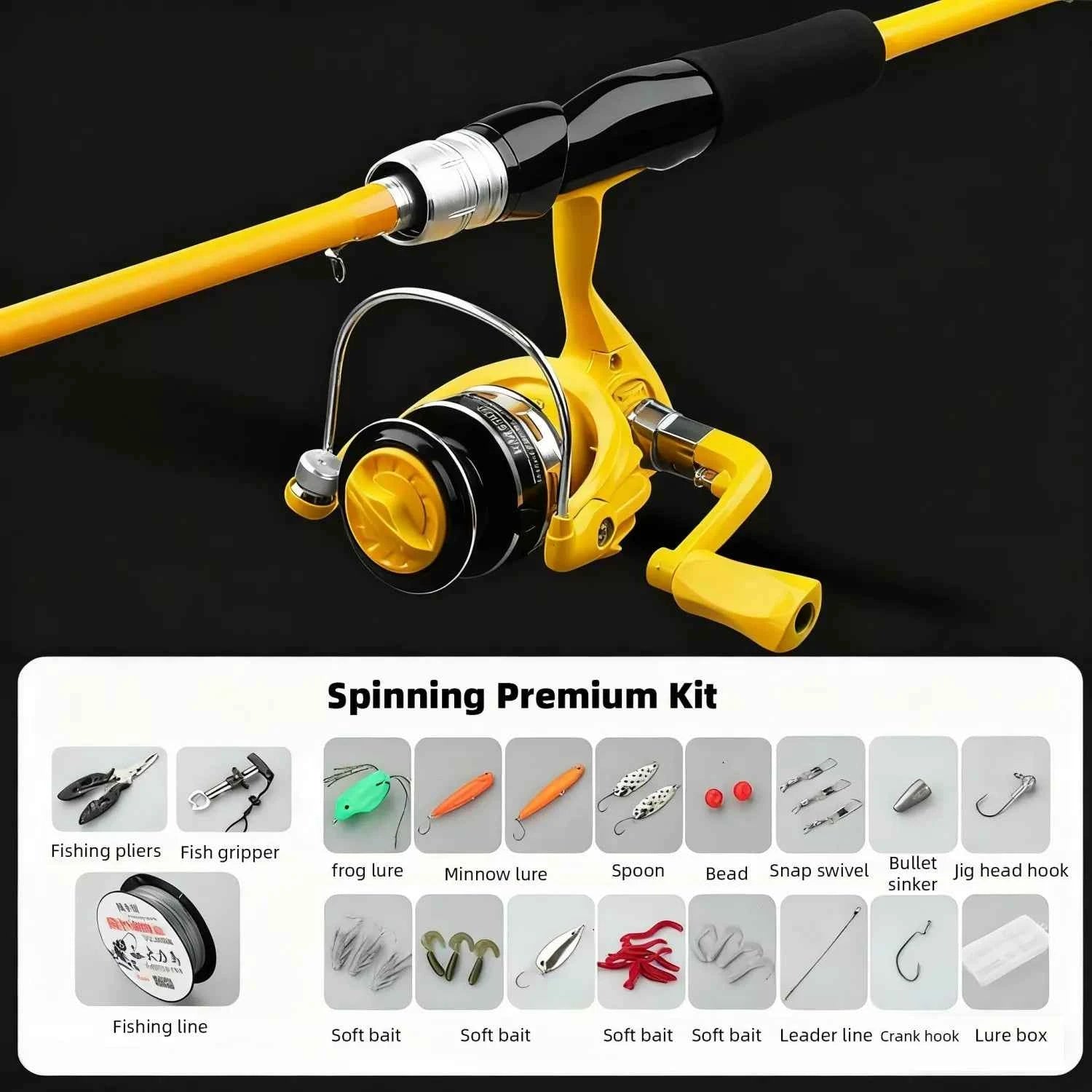 All-in-One Carbon Fiber Ultralight Fishing Rod Reel Combo - Bait Casting/Spin Reel for Saltwater & All Waters, Beginner-Friendly
