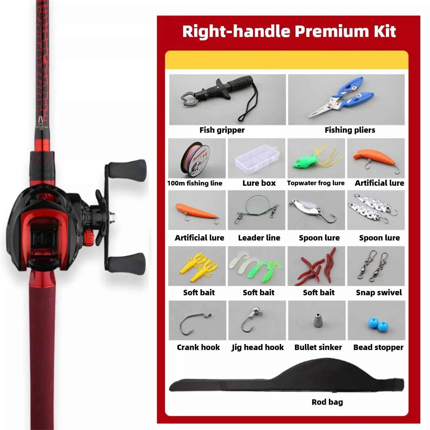 High-Carbon Portable Telescoping Rod and Reel Combo – Spinning Fishing Rods and Reels for Surf, Boat & All-Water Angling