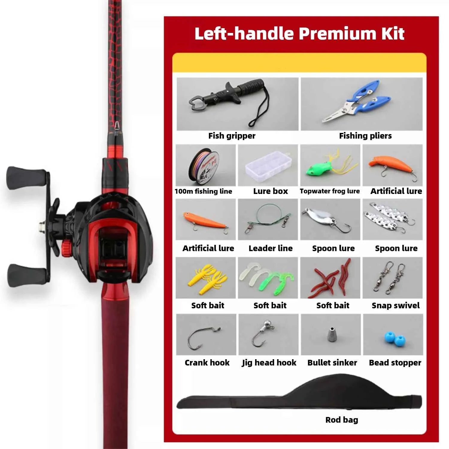 High-Carbon Portable Telescoping Rod and Reel Combo – Spinning Fishing Rods and Reels for Surf, Boat & All-Water Angling