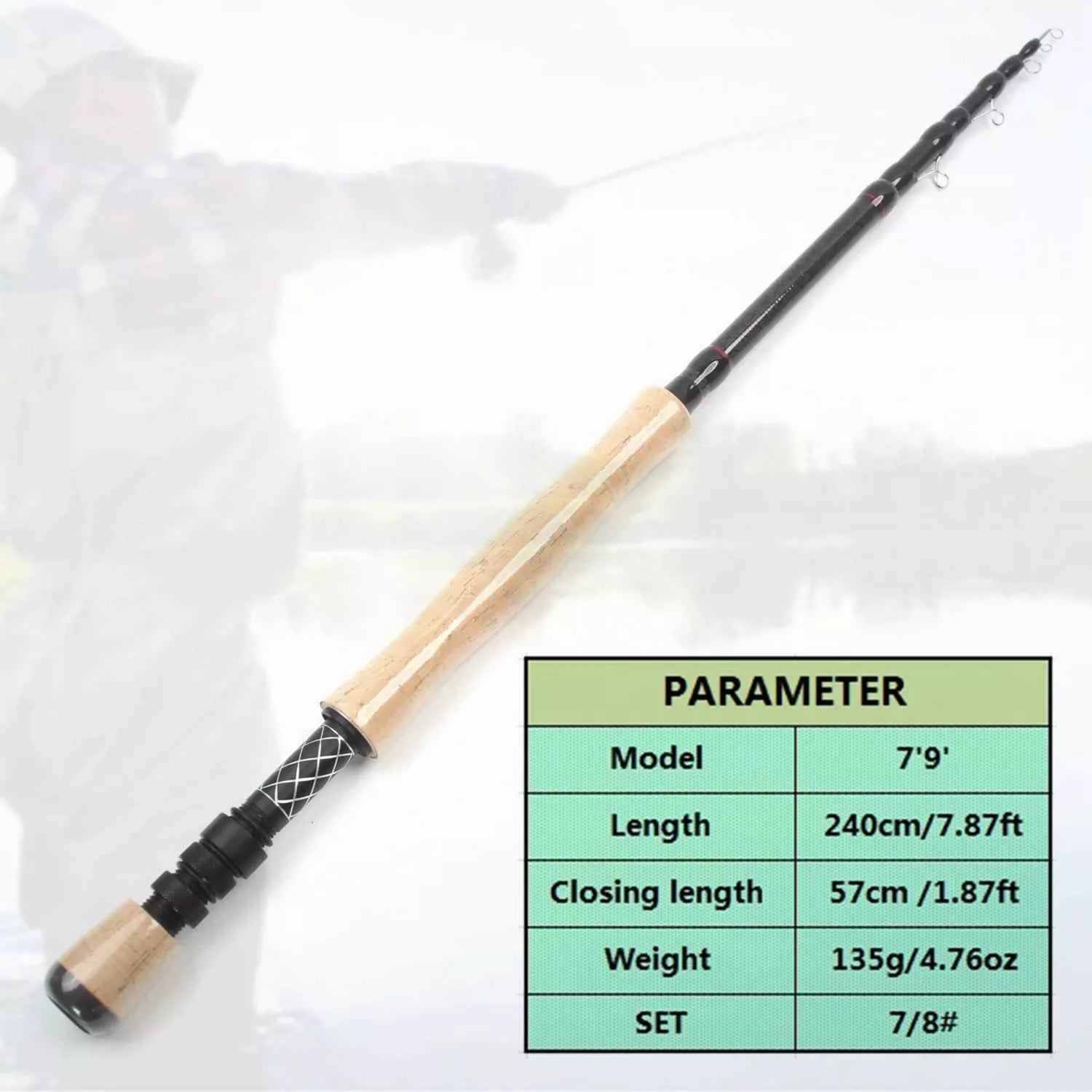 Telescopic Carbon Fly Fish Rod - Lightweight Fish Rods for Coastal & Open-Water Angling