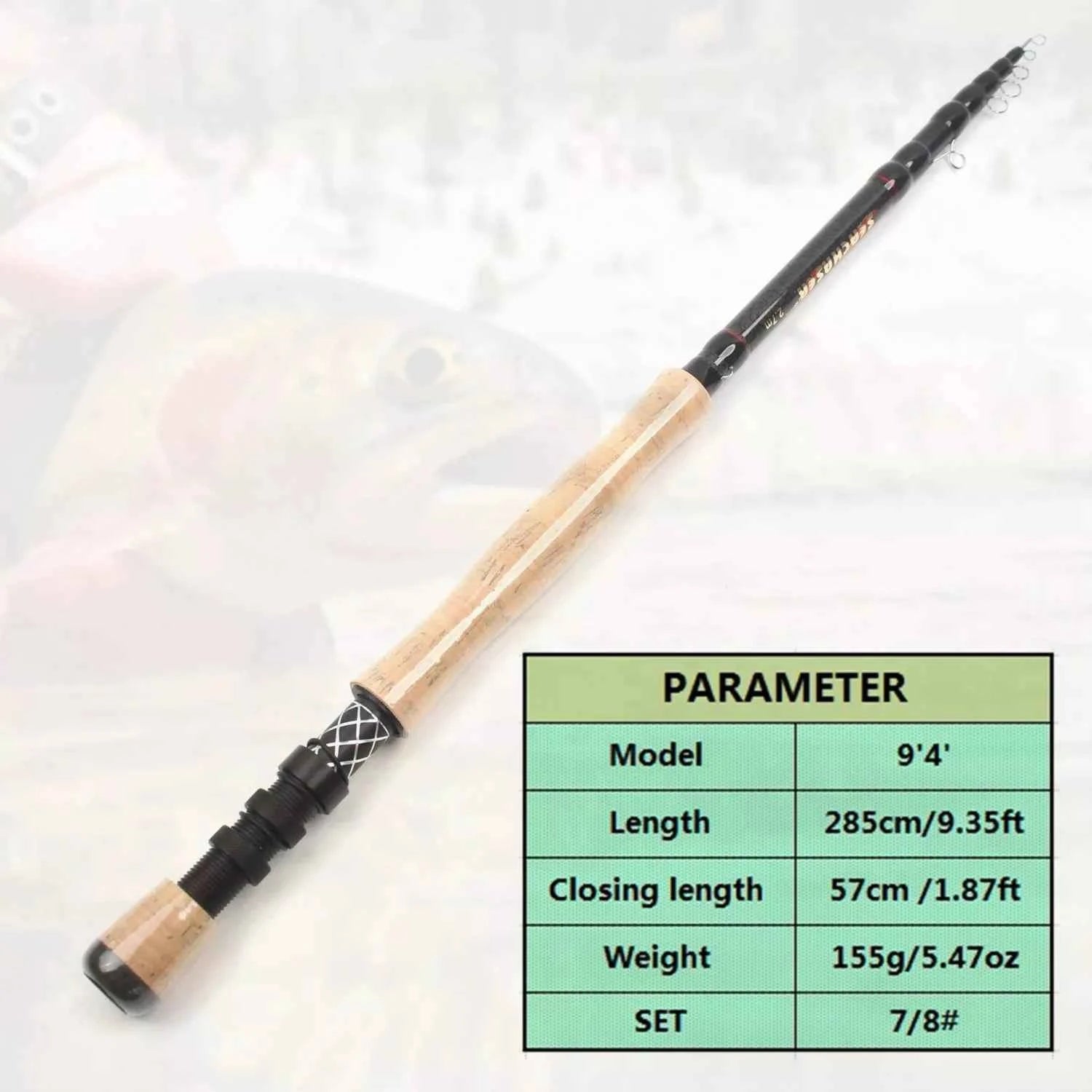 Telescopic Carbon Fly Fish Rod - Lightweight Fish Rods for Coastal & Open-Water Angling