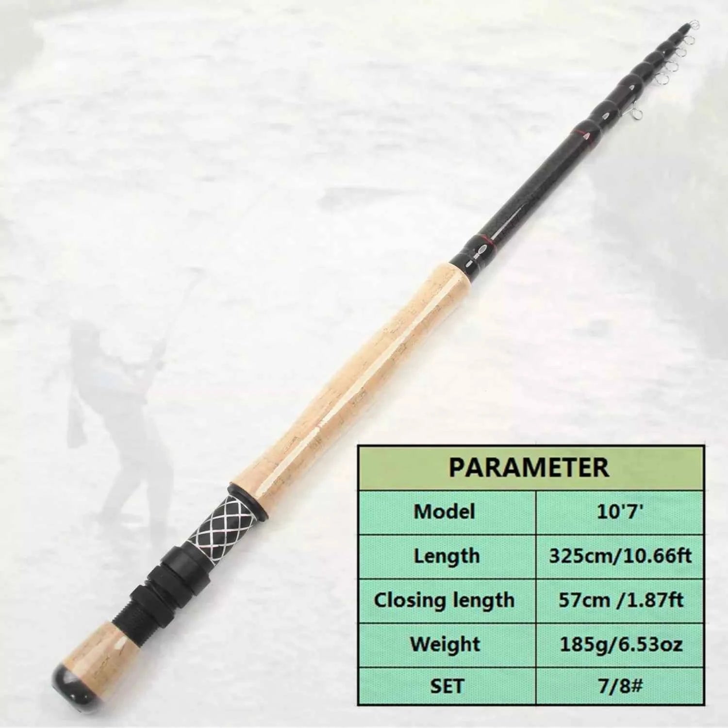 Telescopic Carbon Fly Fish Rod - Lightweight Fish Rods for Coastal & Open-Water Angling