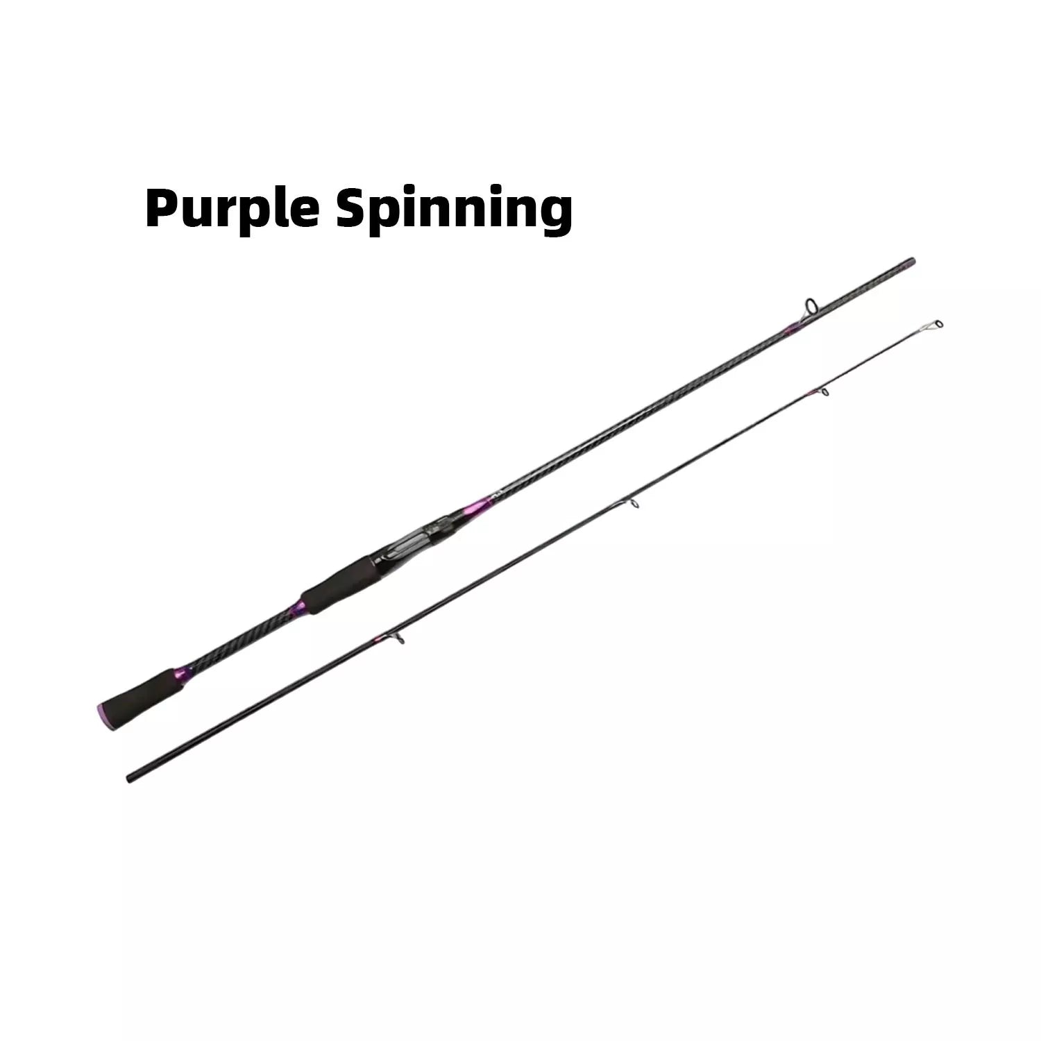 Durable Fiberglass Casting Fishing Rods & Spinning Fish Rod - Purple Fishing Rod for Surf Rod Fishing & Multi-Water Angling