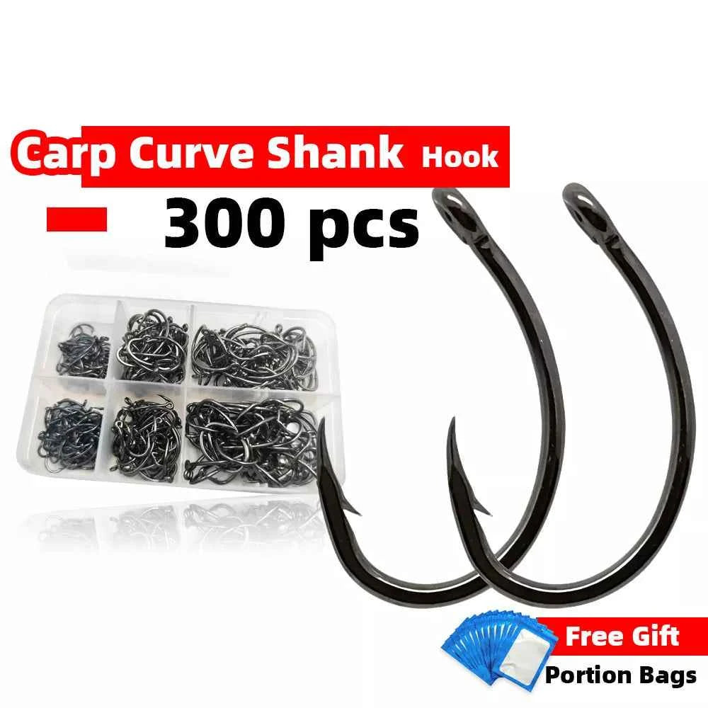High-Carbon Steel Micro Barb Hooks – Wide Gap Single Hook Fishing Tackle