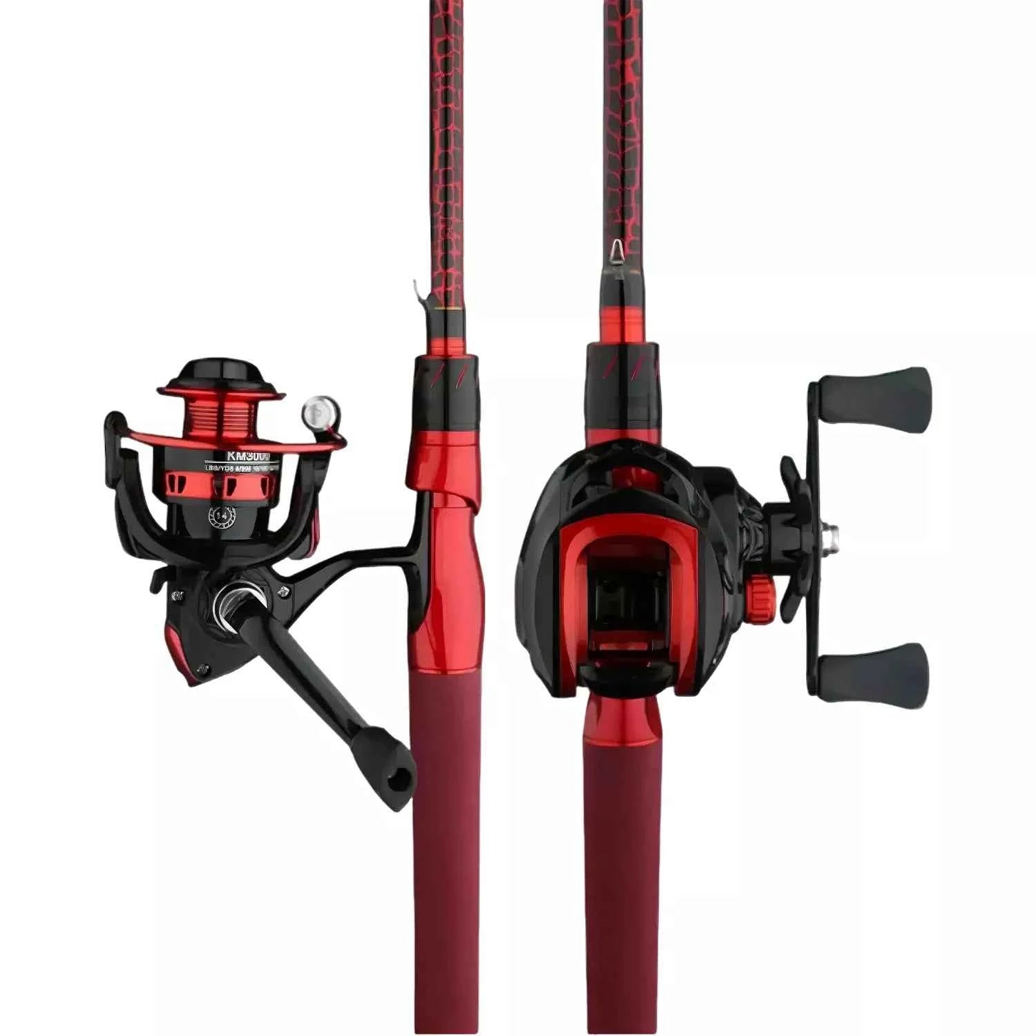 High-Carbon Portable Telescoping Rod and Reel Combo – Spinning Fishing Rods and Reels for Surf, Boat & All-Water Angling