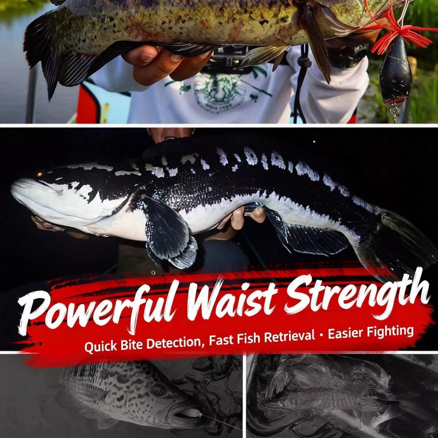 Portable Carbon Fiber Surf Fishing Rod and Reel Combo with Travel Bag - M Action Spinning & Casting Set