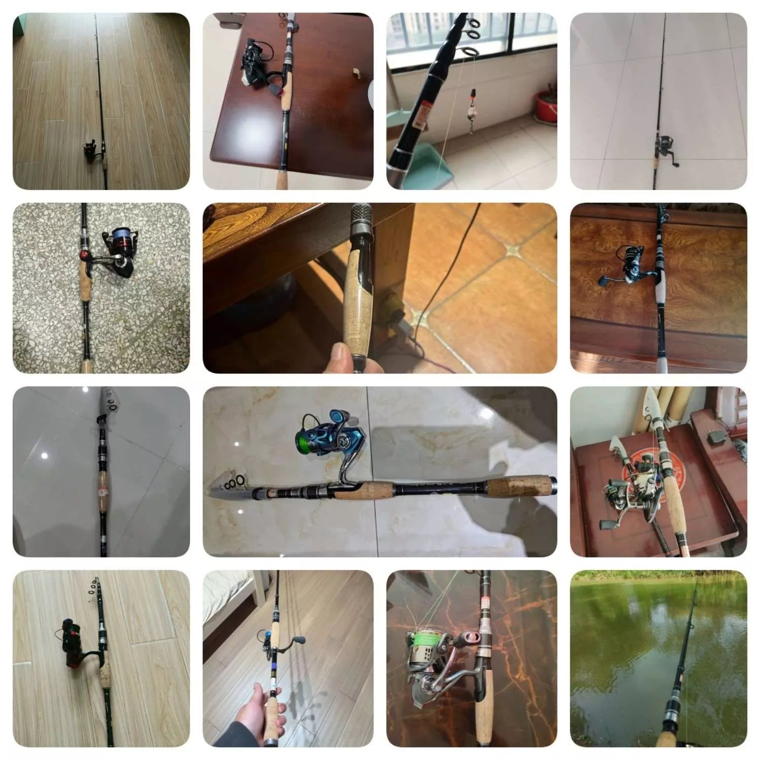 Portable Carbon Fiber Surf Fishing Rod and Reel Combo with Travel Bag - M Action Spinning & Casting Set