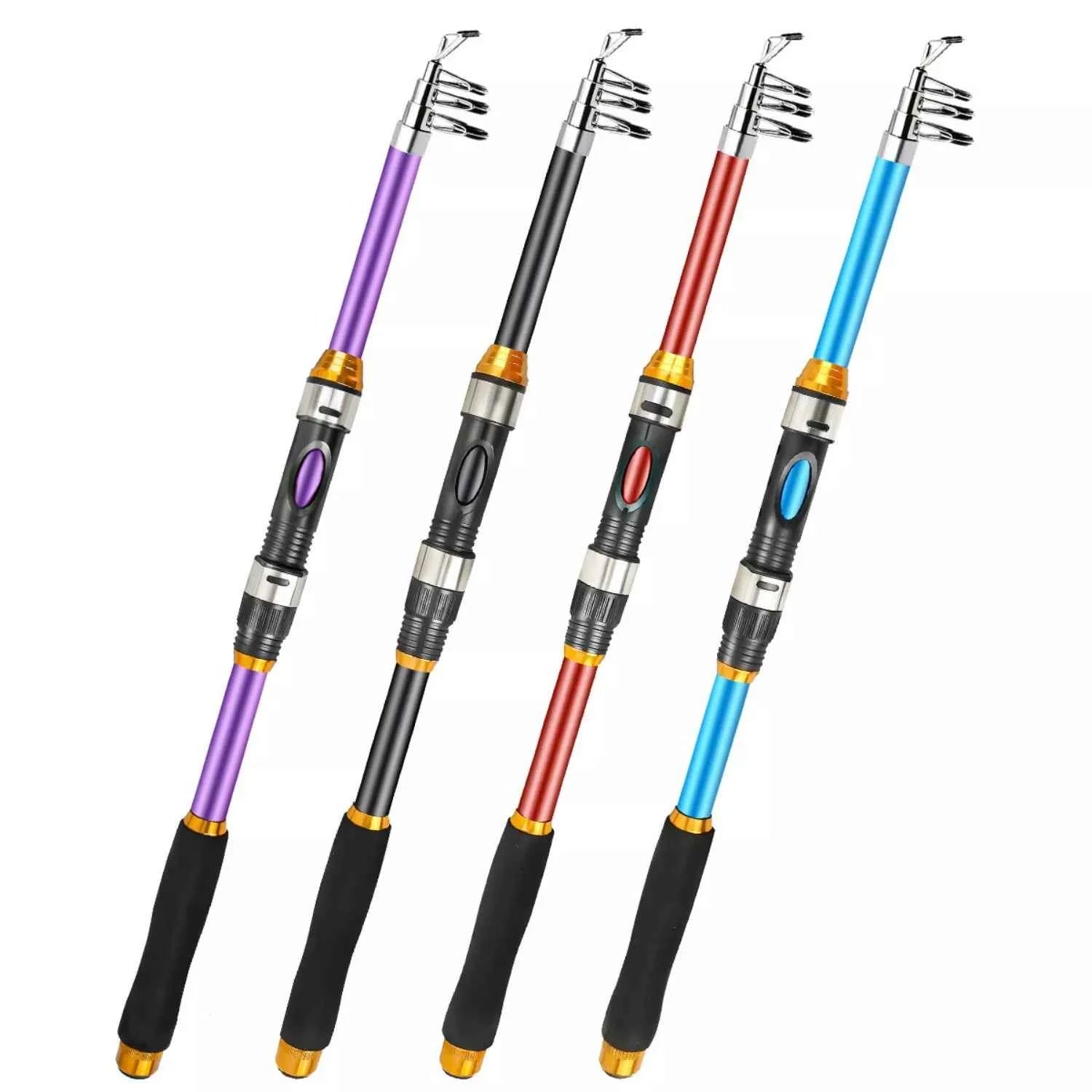 Fiberglass Foldable Fishing Rod - All-Water Spinning Fishing Rod & Fish Casting Rod for Outdoor Travel, Portable Fish Rods for Global Anglers