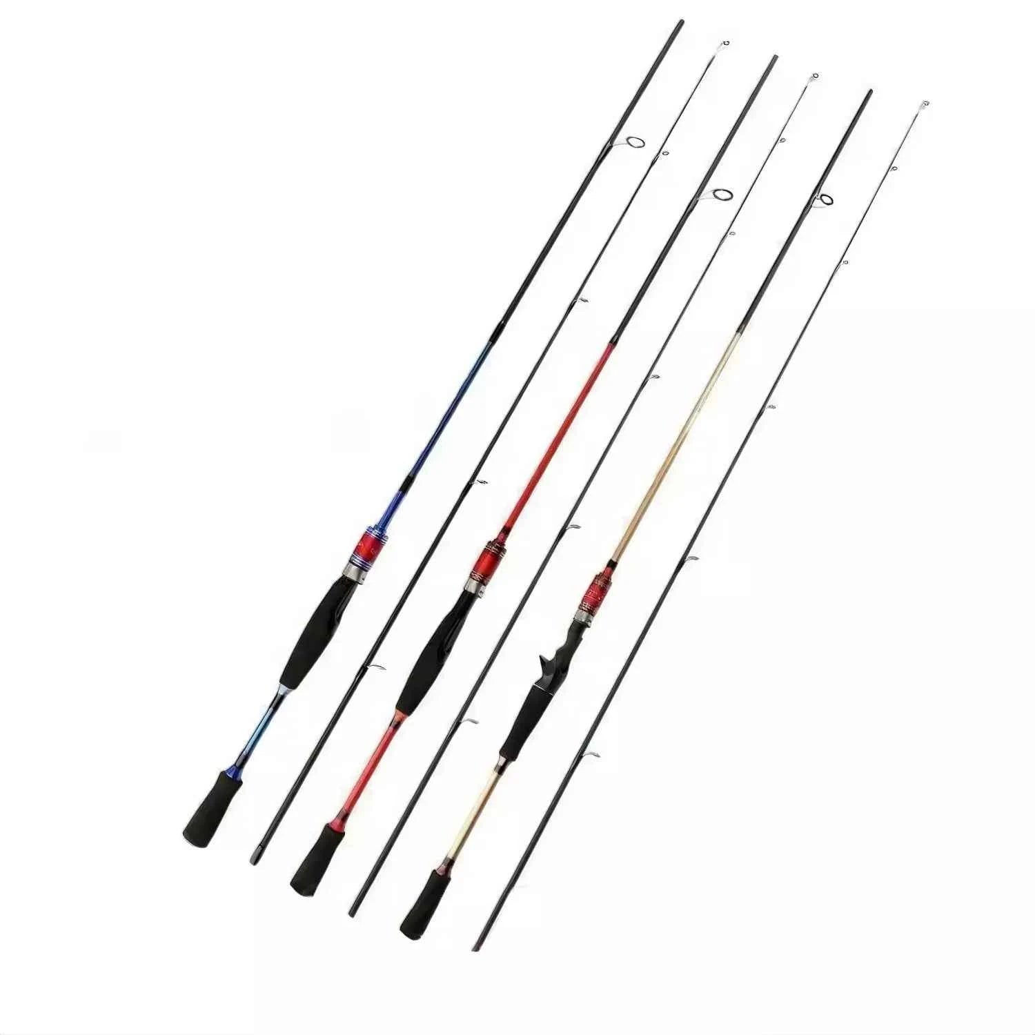 Carbon Fiber Spin Fishing Rod & Baitcasting Fishing Rod – Sea Fishing Rod for Surfcaster with Red (Fishing Rods Red) & Gold (Gold Fishing Rod) Options