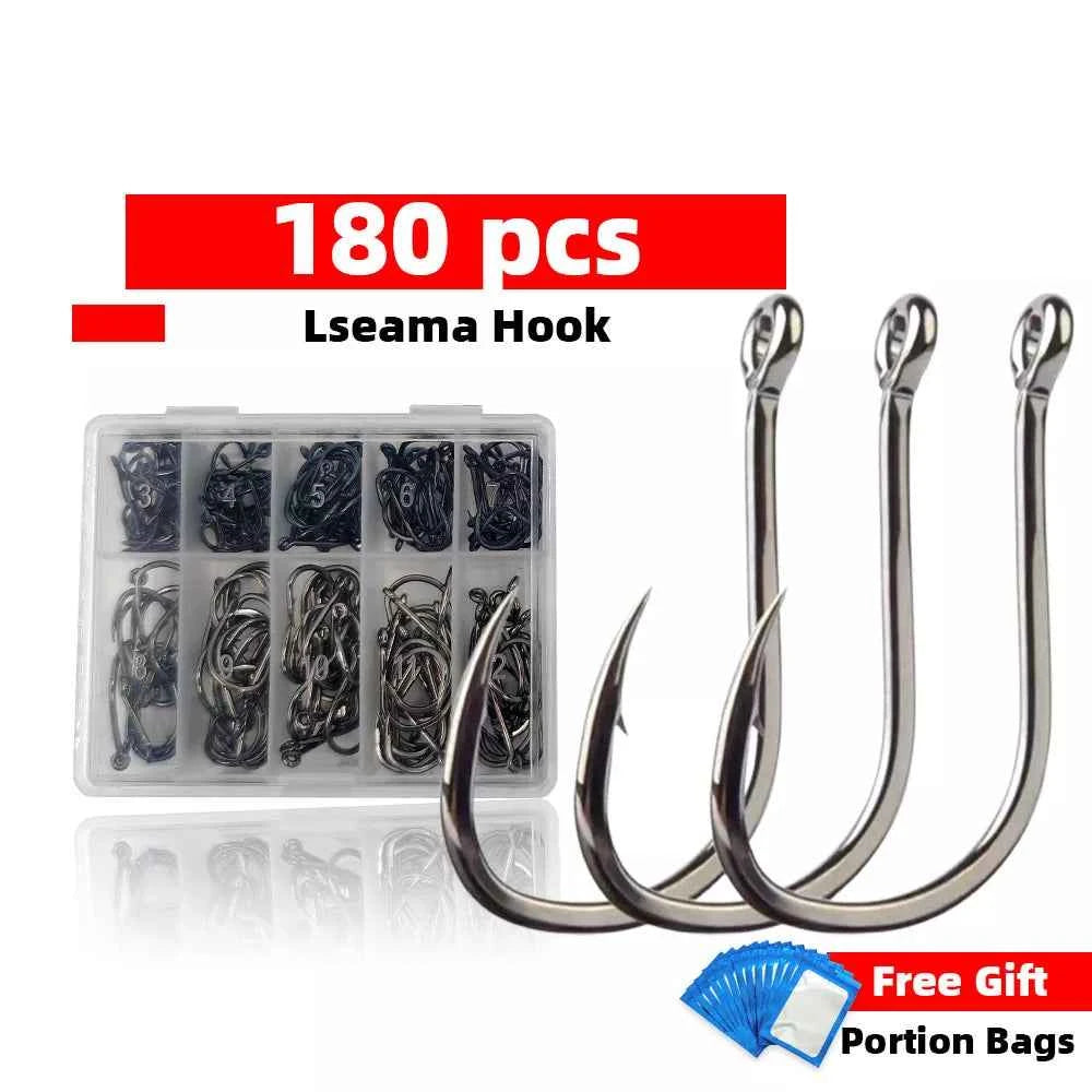 Single High Carbon Steel Fishing Hooks | Durable Tackle for Freshwater & Saltwater (Sizes #3–#18)