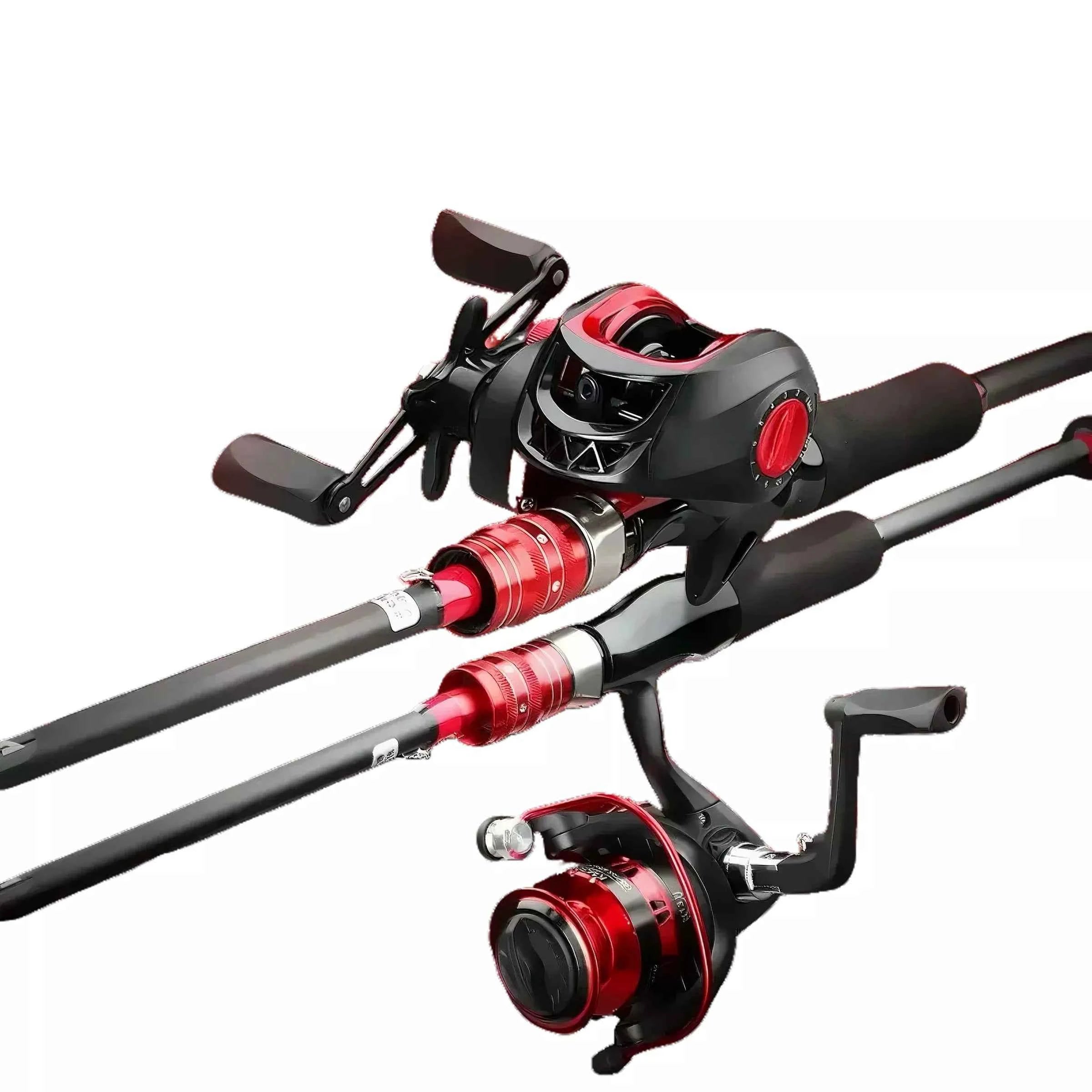 Carbon Fiber Fishing Rods Reels Combos - Spinning Rod Reel Combo & Rod & Reel Combo Baitcaster for Freshwater & Saltwater Angling