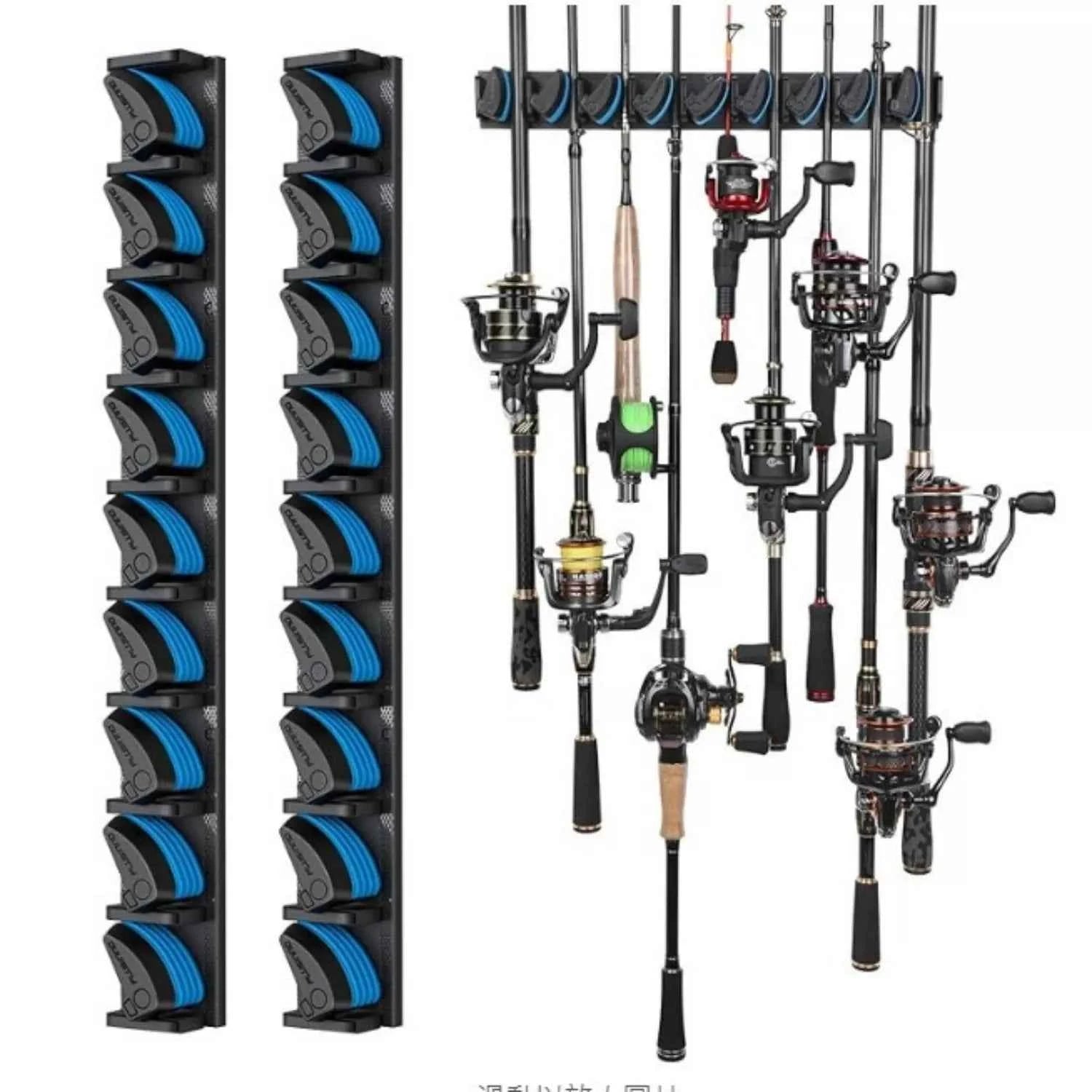 Multi-Function Fishing Rod Rack Wall Mounted - Sturdy Rack Fishing Rod Holder for Garage & Fishing Rod Rack for Truck