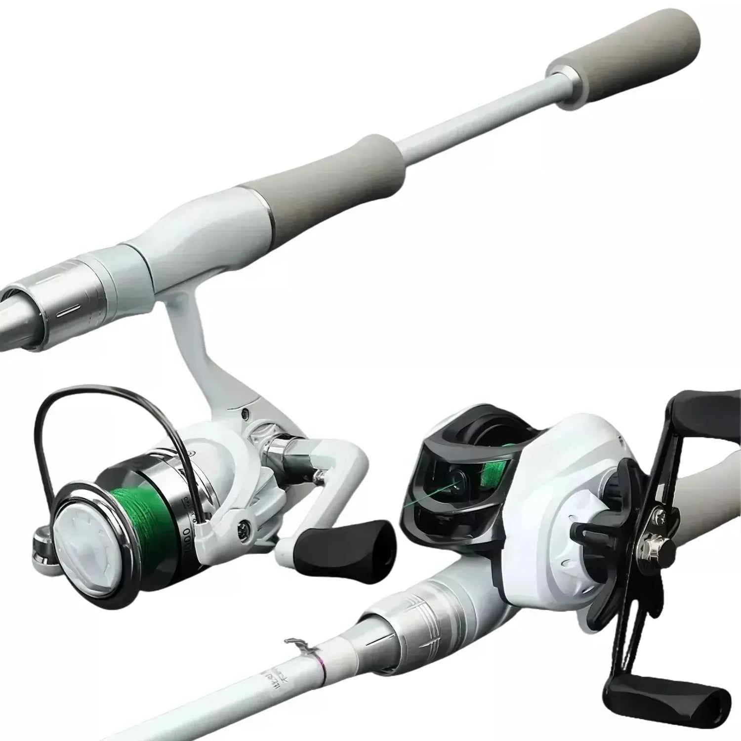 All-in-One Fishing Rod and Reel Combo – Carbon Fiber Surf, Spinning & Baitcasting Options