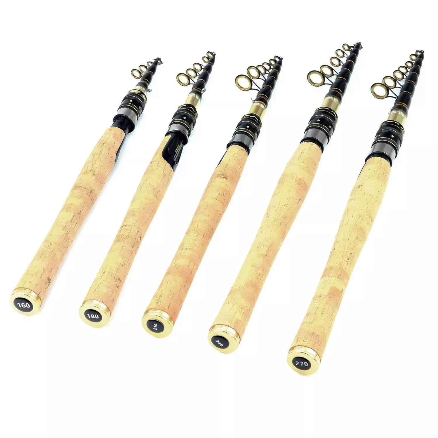 Telescopic High End Fishing Rod - Portable Fishing Pocket Rod for Spin Fishing, Deep Sea & Freshwater Fish Casting