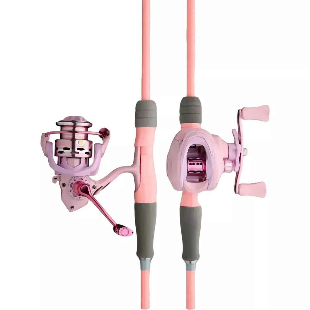 Pink Fishing Rod and Reel Combo