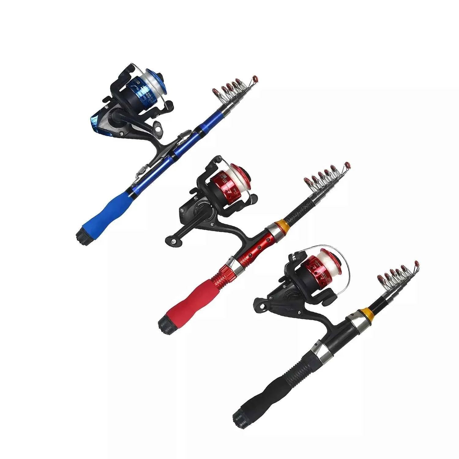 Telescoping Fishing Rod and Reel Combo - Ultra Light Spin Reel Fishing Rod, Compact Design for Beach & Coastal Angling (1.0m-2.3m)
