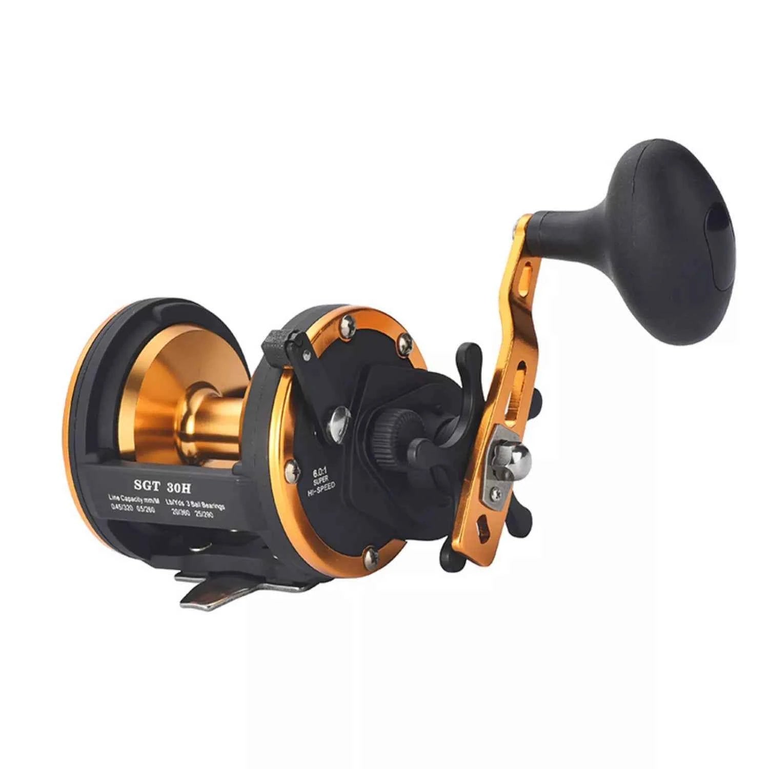 High-Performance Conventional Fishing Reels: Smooth Troll Reels & Large Fishing Reel for Saltwater