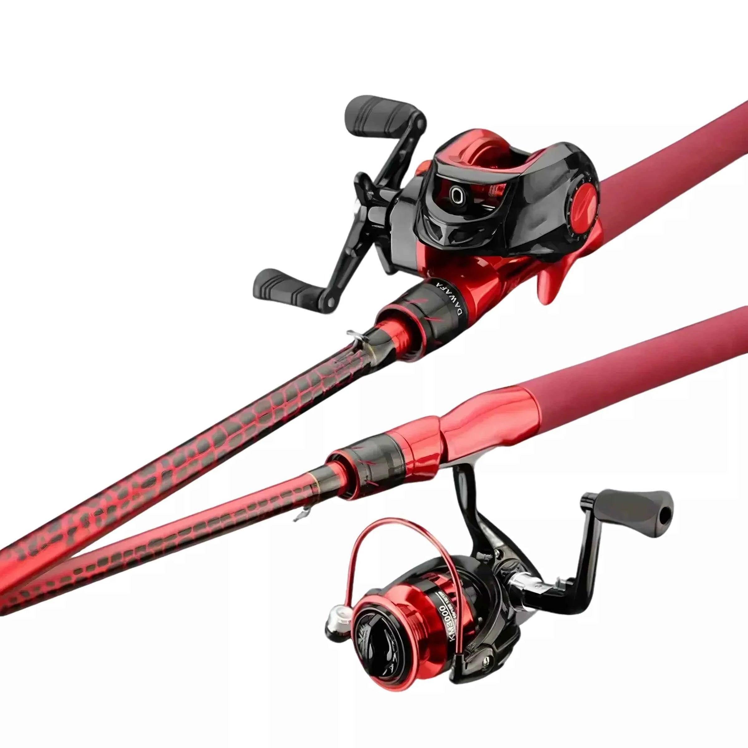 High-Carbon Portable Telescoping Rod and Reel Combo – Spinning Fishing Rods and Reels for Surf, Boat & All-Water Angling