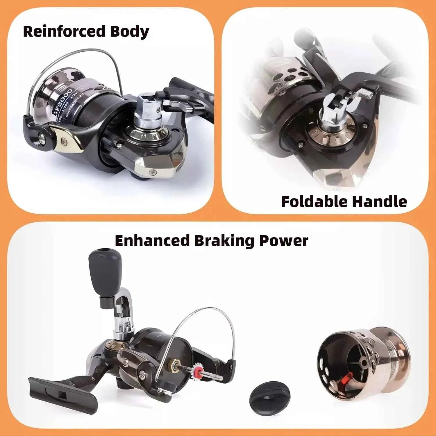 Sturdy Spinning Reels - Premium Reel Fishing Gear for Saltwater & Freshwater Angling
