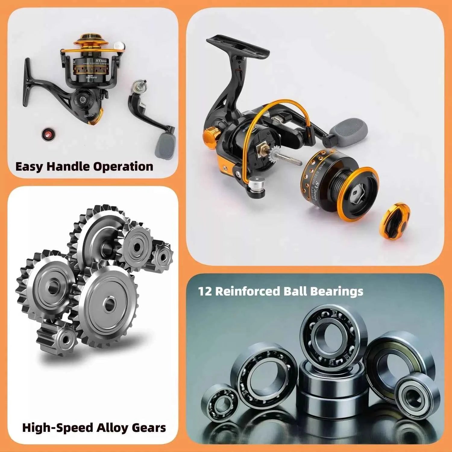Smooth Durable Spinning Reel for Enjoyable Fishing