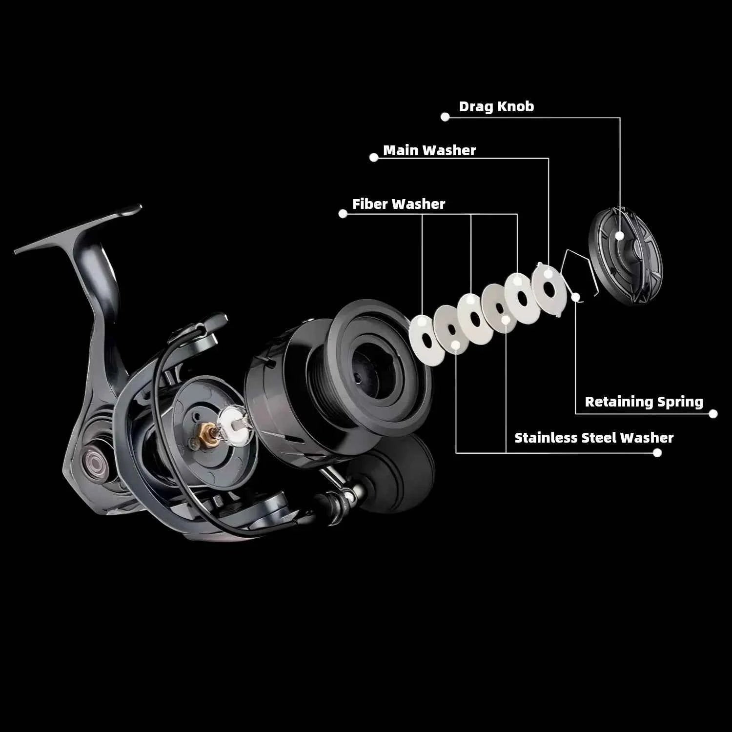 High-Speed Spin Reel with Shallow Spool – Smooth Retrieval for Saltwater & Freshwater Fishing, Ideal for Long Casting