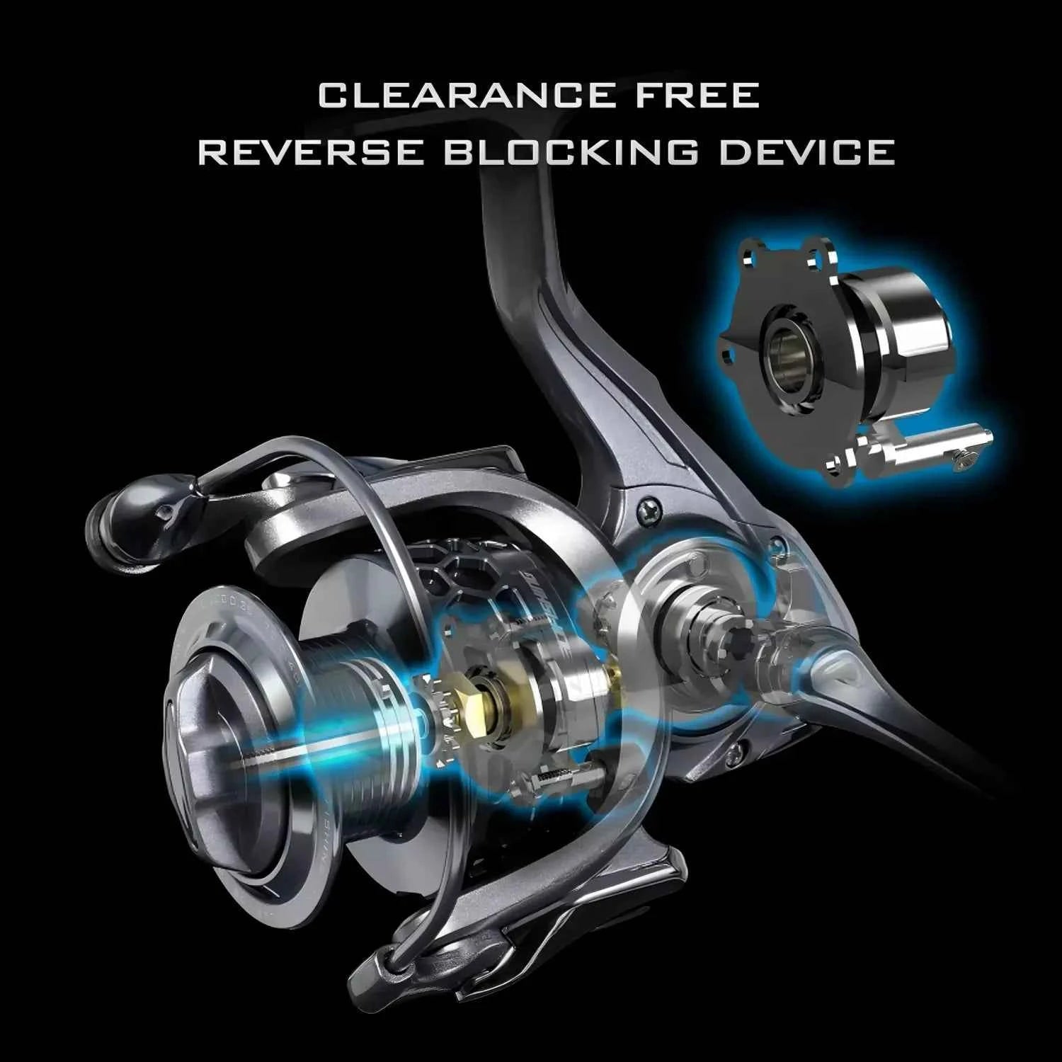 Durable Aluminum Spool Fishing Spin Reel with Front & Rear Drag for Smooth Angling