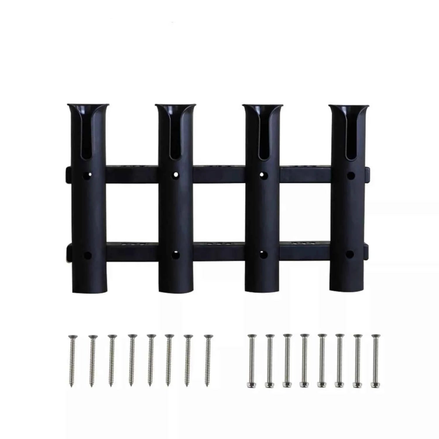4-Tube Detachable Plastic Fishing Rod Holder - UV-Resistant & Durable for Versatile Angling