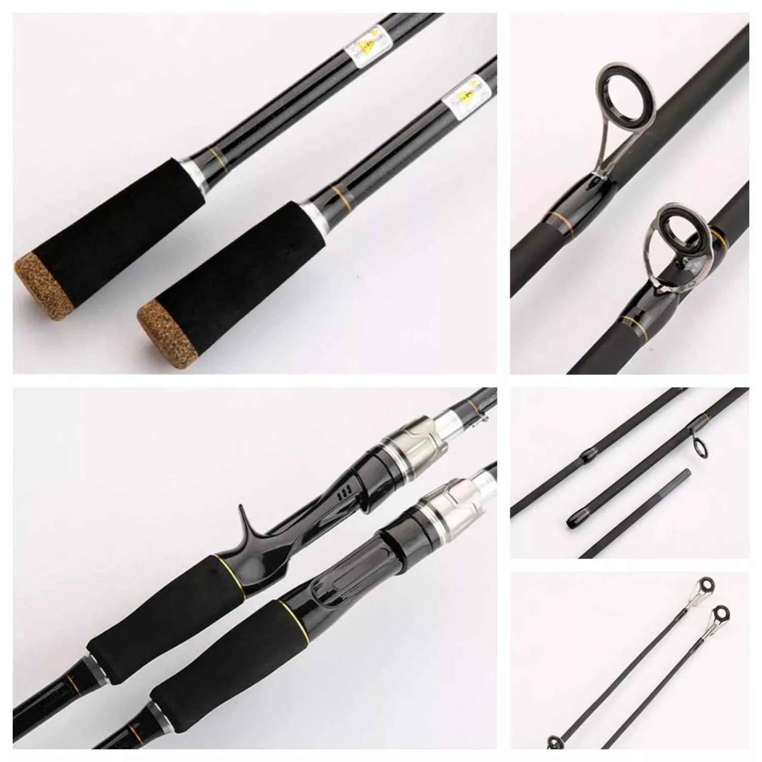 Durable Fiberglass Casting Fishing Rods & Spinning Fish Rod - Purple Fishing Rod for Surf Rod Fishing & Multi-Water Angling